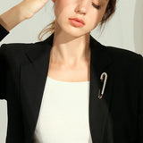 Crystal Lapel Pin for Men Women Classic Brooch