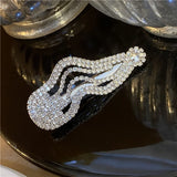 Geometric Rhinestone Barrettes Hair Clips Retro Wave Style