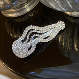 Geometric Rhinestone Barrettes Hair Clips Retro Wave Style