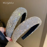 Zircon Baroque Hairbands Silver Rhinestone Headbands Women