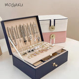 Multilayer Jewelry Holder Display Cases Leather Storage Carring Cases