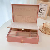 Multilayer Jewelry Holder Display Cases Leather Storage Carring Cases
