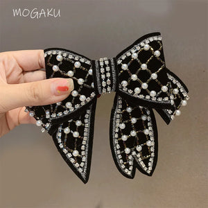 Crystal Bow Hair Clip Barrettes for Women Girls