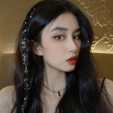 Unisex Hair Chains Metal Star Tassel Hairbands Punk Style Hair Pins