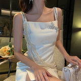 Crystal Butterfly Brooch Double Rhinestone Suit Lapel Pins Ladies Party Jewelry