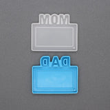 MOM/DAD Letter Photo Frame Keychain Silicone Mold for Resin DIY Casting