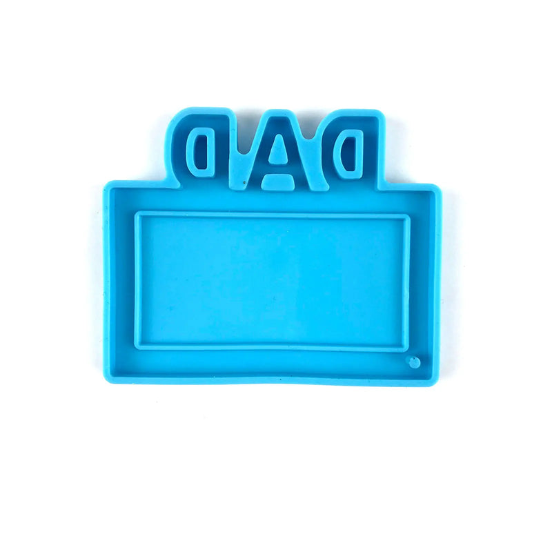MOM/DAD Letter Photo Frame Keychain Silicone Mold for Resin