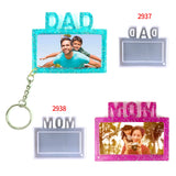 MOM/DAD Letter Photo Frame Keychain Silicone Mold for Resin DIY Casting