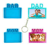MOM/DAD Letter Photo Frame Keychain Silicone Mold for Resin