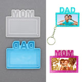 MOM/DAD Letter Photo Frame Keychain Silicone Mold for Resin DIY Casting