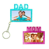 MOM/DAD Letter Photo Frame Keychain Silicone Mold for Resin
