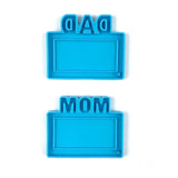 MOM/DAD Letter Photo Frame Keychain Silicone Mold for Resin