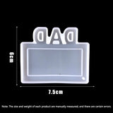 MOM/DAD Letter Photo Frame Keychain Silicone Mold for Resin DIY Casting