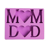 MOM DAD Letter Photo Frame Resin Mold Silicone Mould