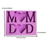 MOM DAD Letter Photo Frame Resin Mold Silicone Mould