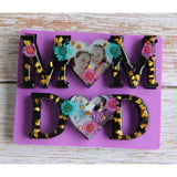 MOM DAD Letter Photo Frame Resin Mold Father's Mother's Silicone Mould