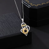 MOM Sunflowers Photo Necklace Pendant Jewelry