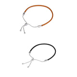 Leather Sliding Bracelets For Woman DIY Beads & Charms Silver Jewelry