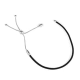 Leather Sliding Bracelets For Woman DIY Beads & Charms Silver Jewelry