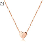 Tiny Rose Initial Necklace 14K Plated for Women Girls Kids