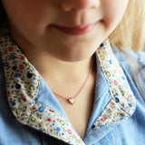 Tiny Rose Initial Necklace 14K Plated for Women Girls Kids
