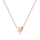 Tiny Rose Initial Necklace 14K Plated for Women Girls Kids
