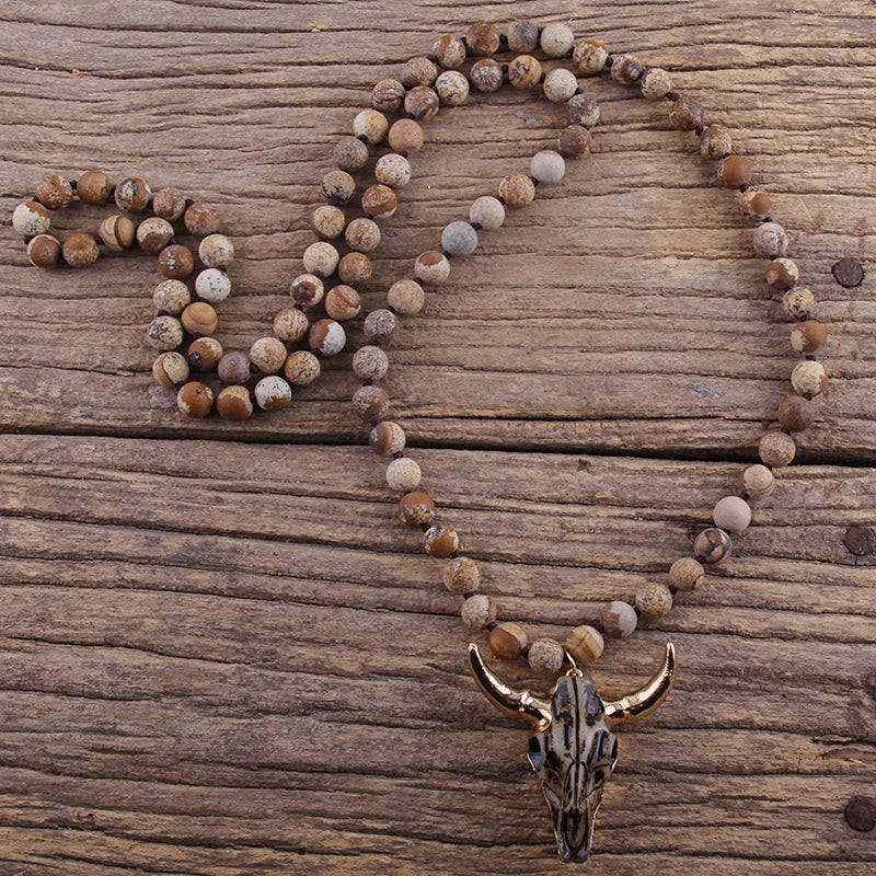 Bohemian Stone Pendant Necklace For Women