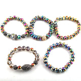 Multicolor Bracelet Set Glass/Natural Stone Bracelets