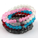 Popcorn Glass Bracelet 10pc Mix Color Set