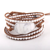 Bohemian 5 Strands Wrap Bracelet Women Mixed Natural Stones