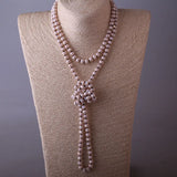 Bohemian Jewelry Gary Crystal Bead Necklace