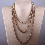 Bohemian Jewelry Gary Crystal Bead Necklace