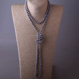 Bohemian Jewelry Gary Crystal Bead Necklace