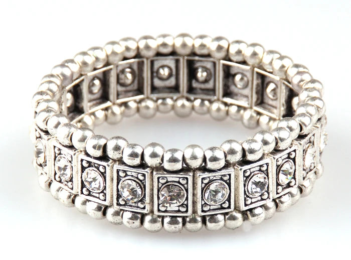 Metal Rhinestone Alloy Bracelet For Women Dress Jewelry