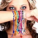 10Pcs Bohemian Weave Charms Bracelet Colorful Boho Yoga Girls Bracelet