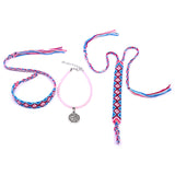 3 PCS Crystal Bohemian Woven Anklets for Women