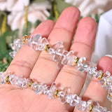 MOON GIRL Crystal Beads Choker Necklace Women Stainless Steel Pendant Jewelry