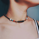 MOON GIRL Diffuser Boho Choker Necklace Constellation Pendant