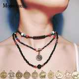 MOON GIRL Diffuser Boho Choker Necklace Constellation Pendant