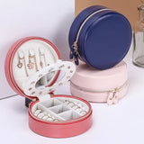 Travel Size 2-Layer Jewelry Organizer Box with Mirror