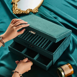 MOONLAY Velvet Jewelry Boxes Flannel Jewellery Storage Earrings Rings Necklace