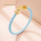 Pig Nose Shape Leather Bracelet for Women
