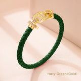 Pig Nose Shape Leather Bracelet for Women