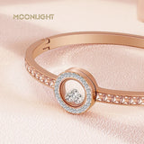 Stainless Steel Cubic Zirconia Cross Bangle