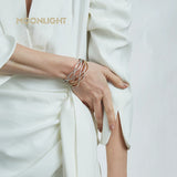 Stainless Steel Cubic Zirconia Cross Bangle