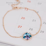 Rose Cubic Zirconia Bracelet for Women