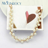 Austrian Crystal Pearl Bracelet - Women's Gift