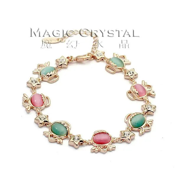 Pink and Green Opal Bracelet Wholesale Jewelry Gift