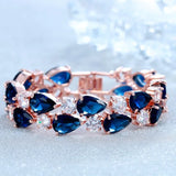 Green Crystal Bracelet Bangle for Women