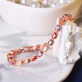 Rose CZ Bracelets Bohemia Zirconia Bangle Gift